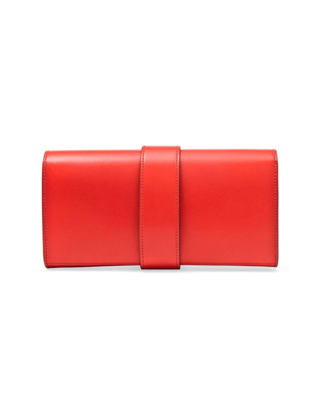 LIKE NEW HERMES SANGUINE ORANGE TADELAKT LEATHER MEDOR CLUTCH PALLADIUM HARDWARE - Picture 4 of 17